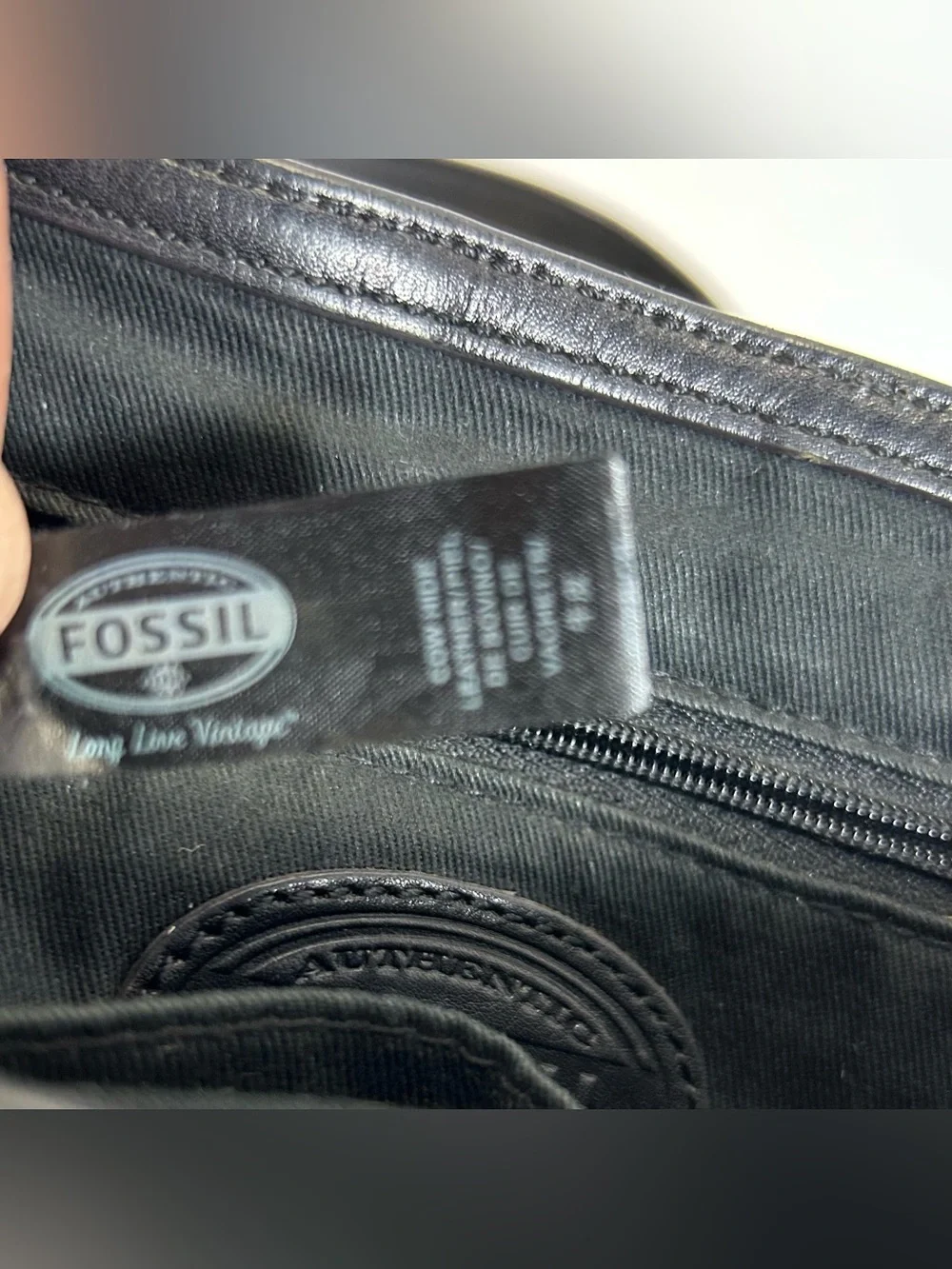 Fossil Black Memoir Flap Leather Crossbody Shoulder Bag Turnlock Clean